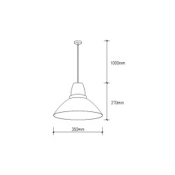 Lampe À Suspension \"Makayla\"  [SKD-P003-W]